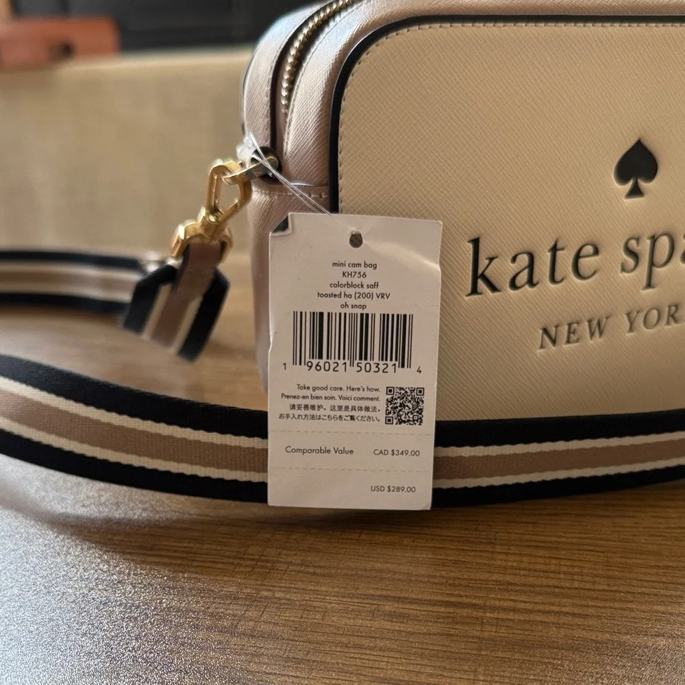 Kate Spade Cream and Black Crossbody Bag